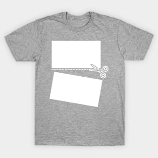 Cut along the dotted line T-Shirt